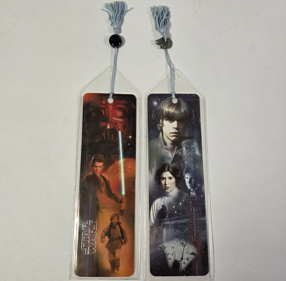Vintage 2002 Star Wars Antioch Bookmarks Anakin Darth Vader Luke Leia Lot of 2